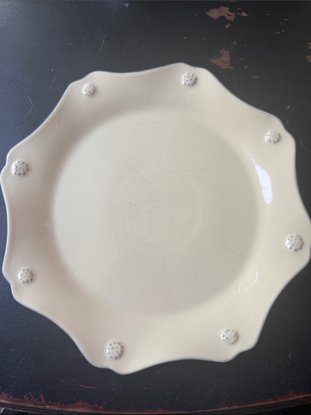 Juliana Berry and Thread Butter Yellow/Off White Salad Plate - Set of Two